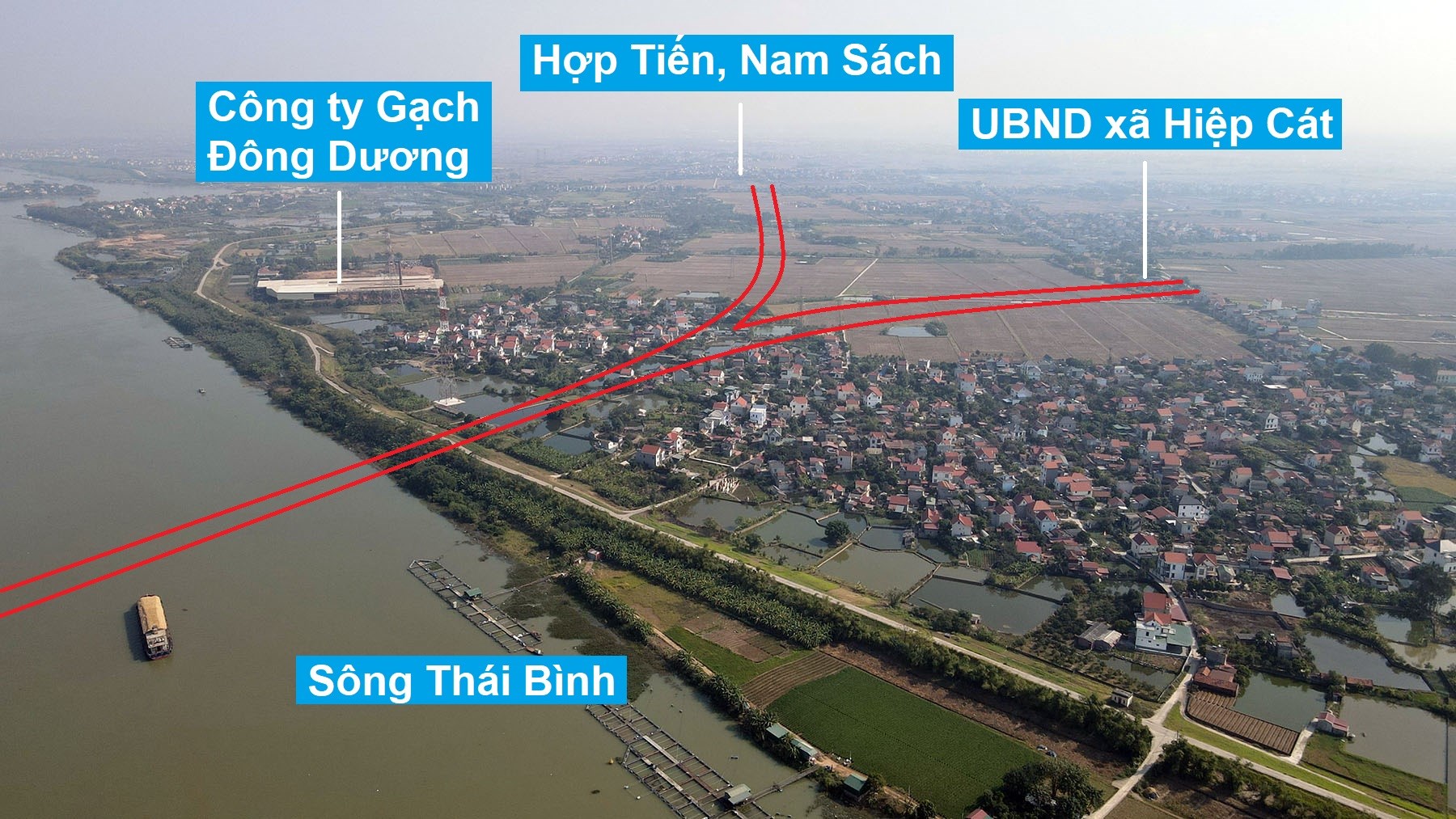 Cận cảnh vị trí xây dựng cầu Kênh Vàng hơn ngàn tỷ nối Bắc Ninh - Hải Dương