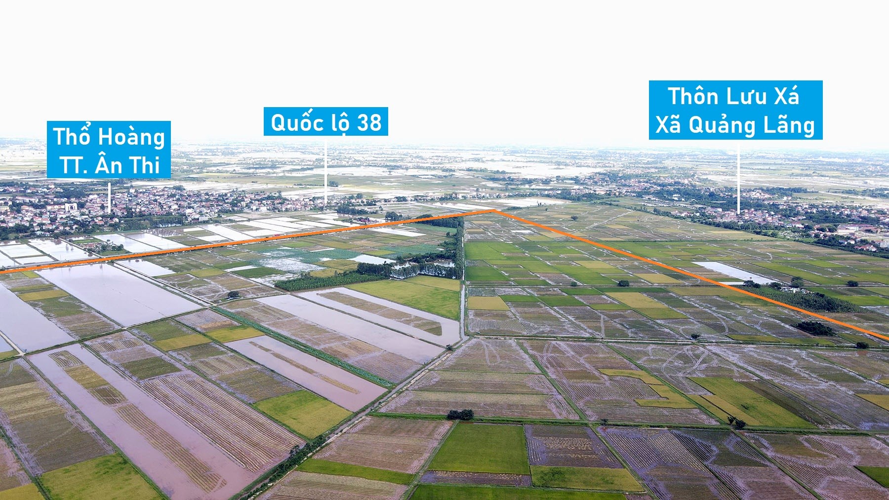 Cận cảnh cảnh vị trí quy hoạch KCN số 6 hơn 300 ha ở Ân Thi, Hưng Yên